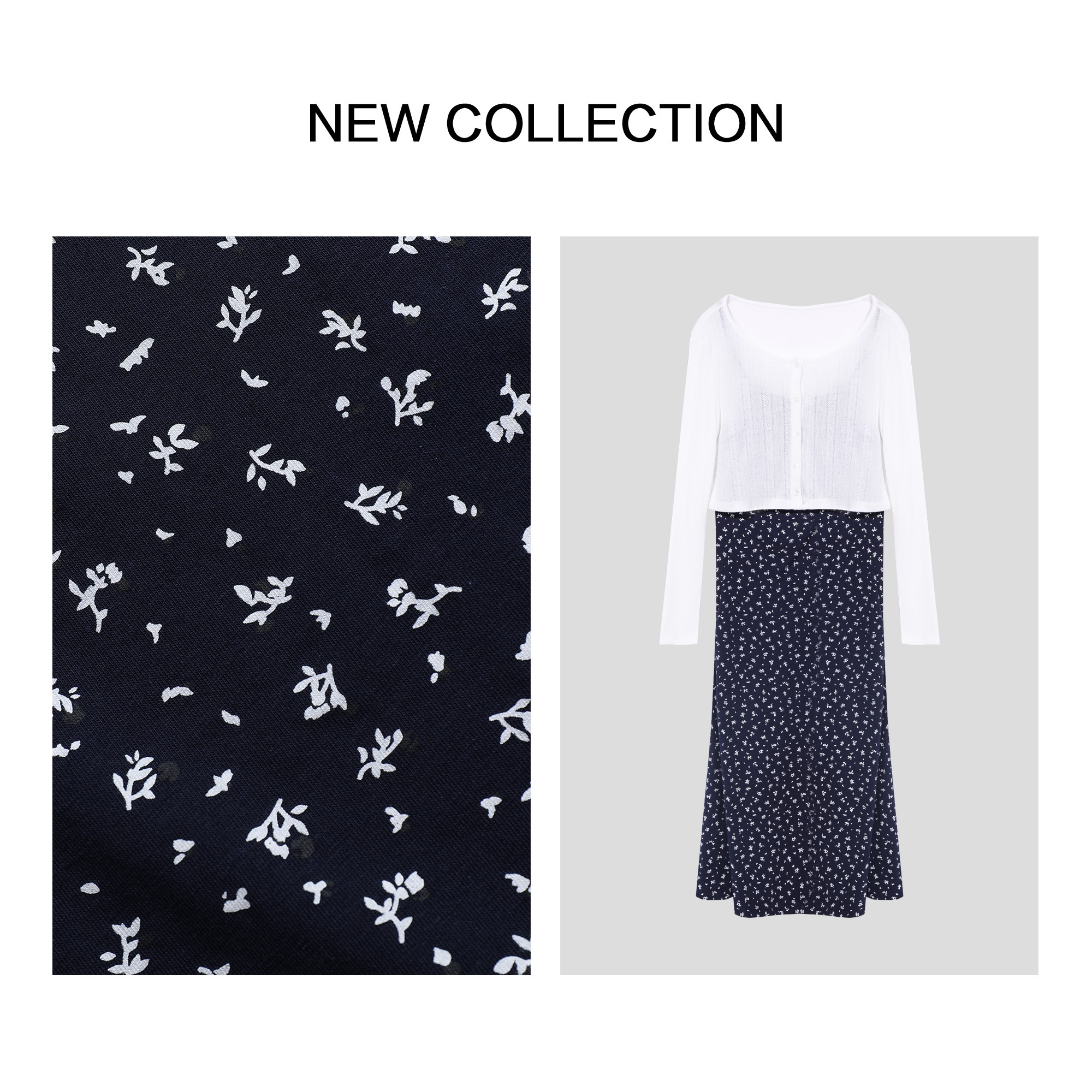 【龙哥专属】 L3F39001B 轻盈春意 印花连衣裙2002