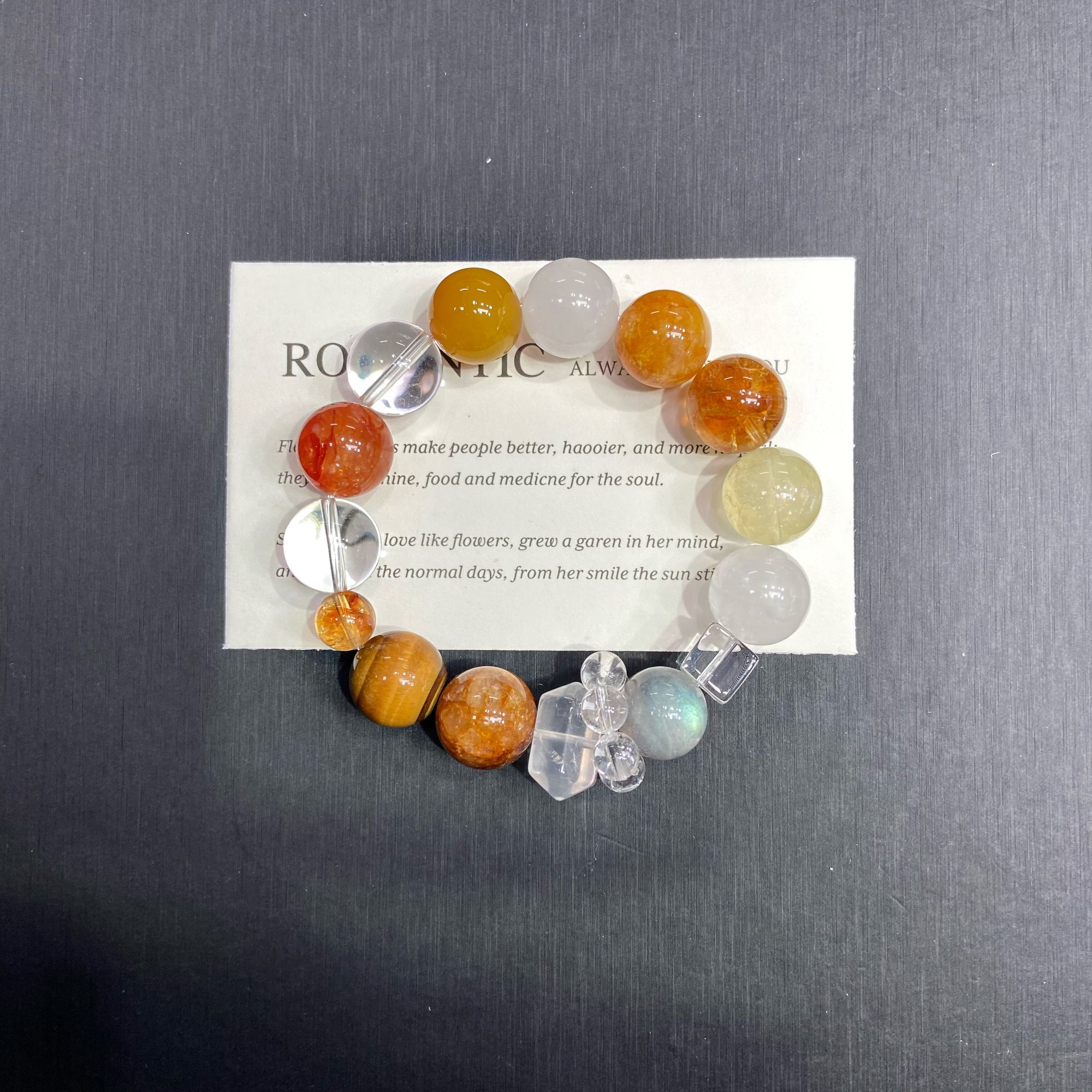A123【初冬暖阳】天然水晶原创设计手串多样性发其一