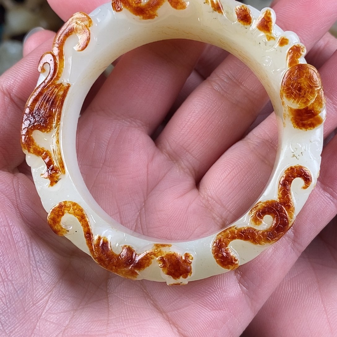 六***主和田玉未镶嵌挂件