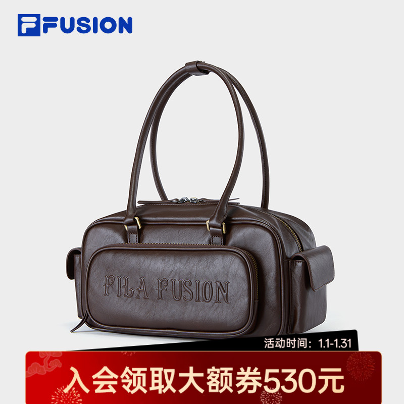 FILA斐乐正品时尚百搭轻便容量复古通勤纯色大提包T13W613141F