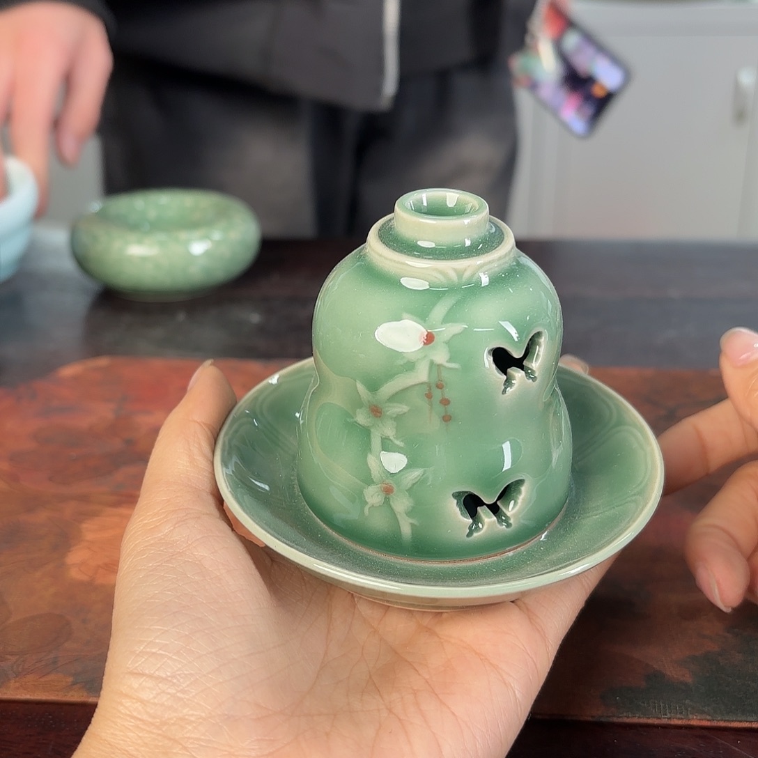 龙泉云间青瓷小米茶器