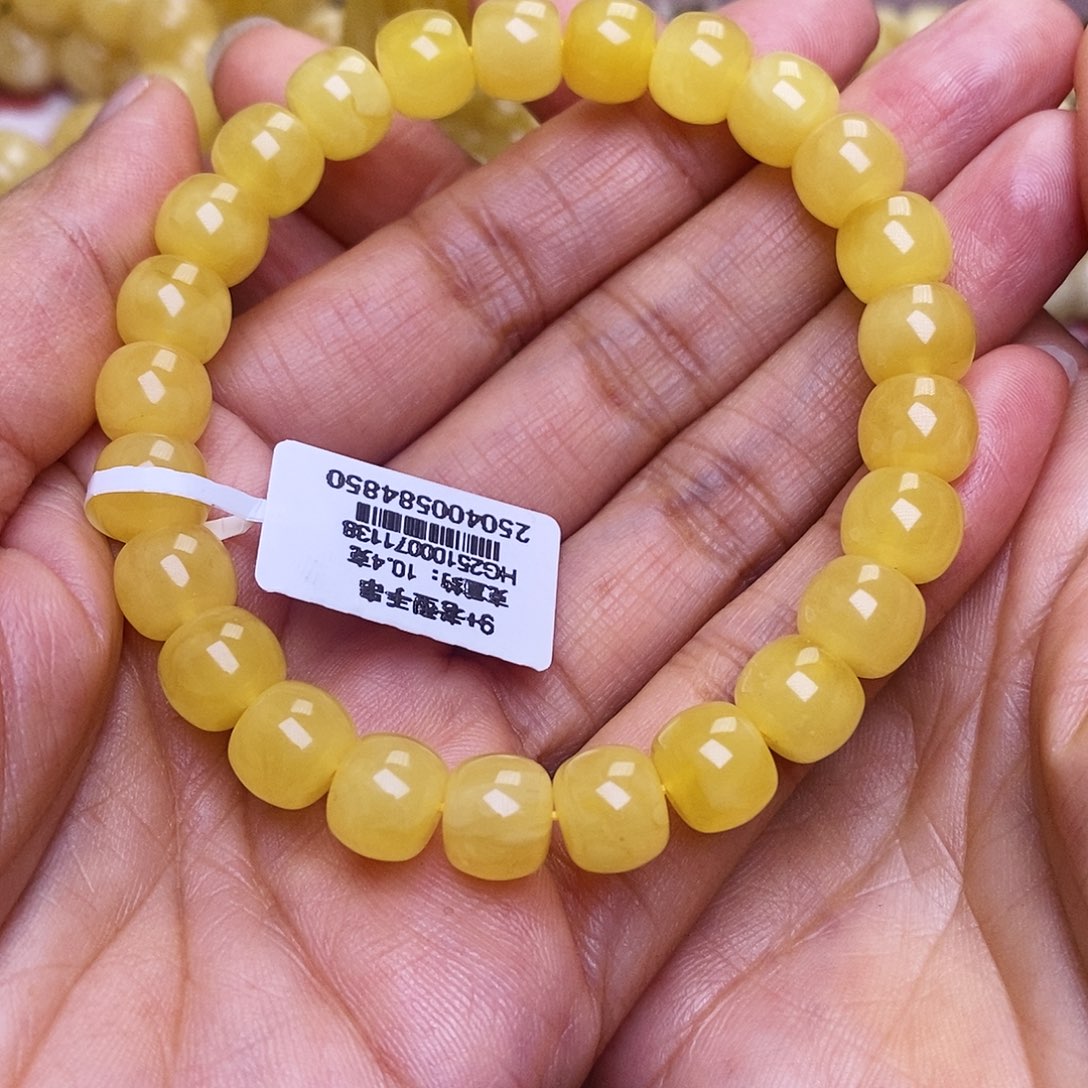 蜜蜡未镶嵌手串9.0老型手串