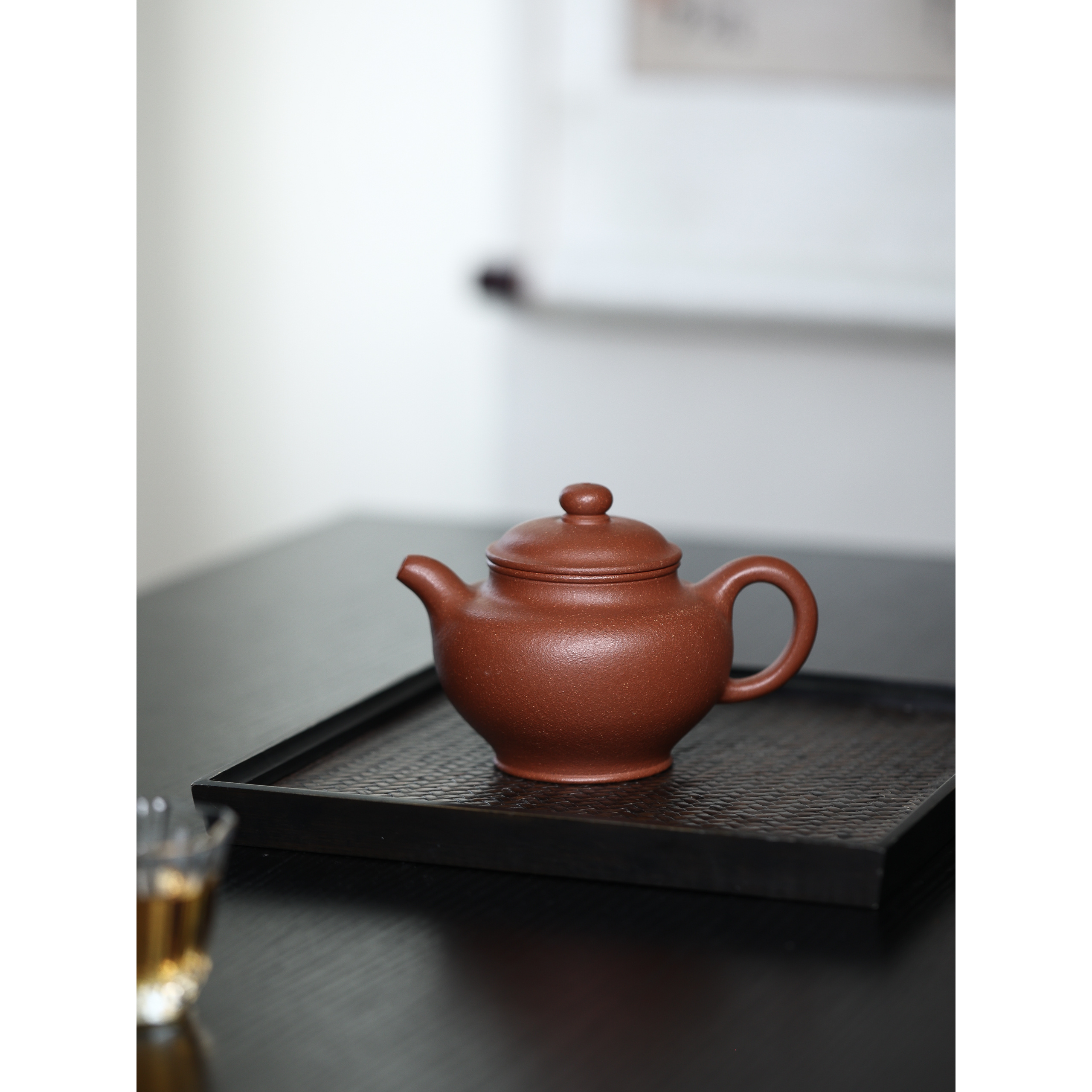 鲍娟 掇只 红降坡 容量260cc宜兴原矿纯手工紫砂壶