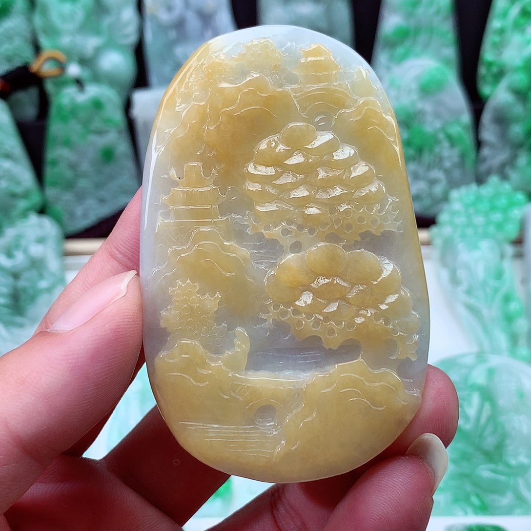 翡翠未镶嵌颈饰翡翠吊坠