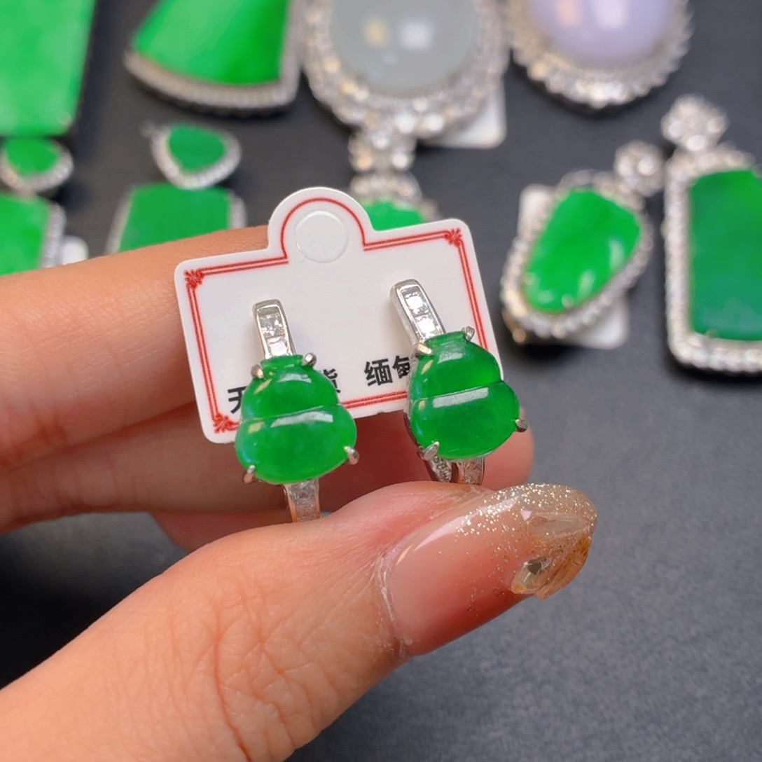 翡翠银S925镶嵌颈饰