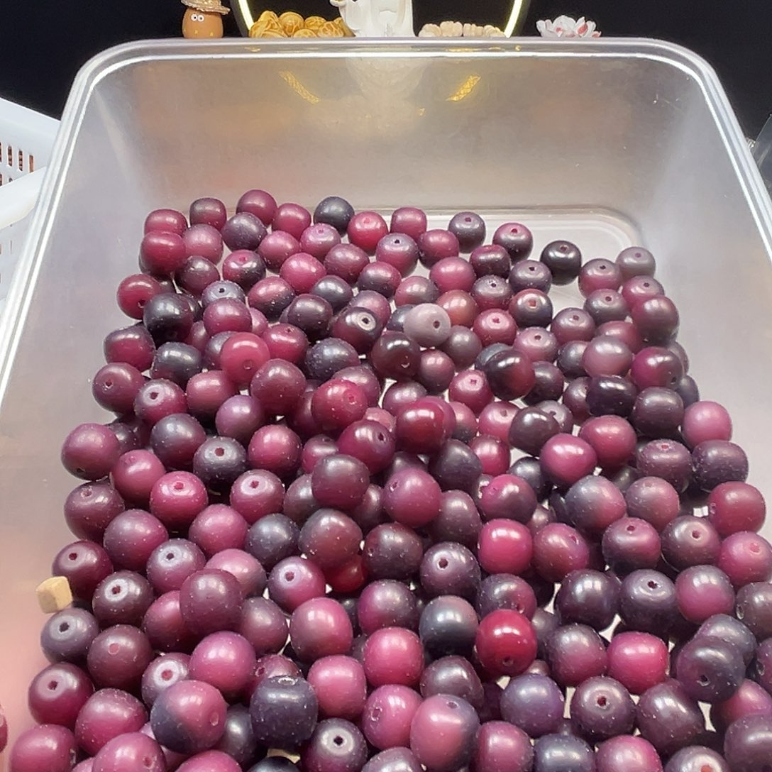 菩提根/象牙果手串微瑕卡11紫葡萄400颗