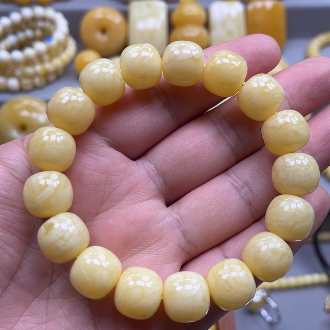 琥珀未镶嵌手链手串