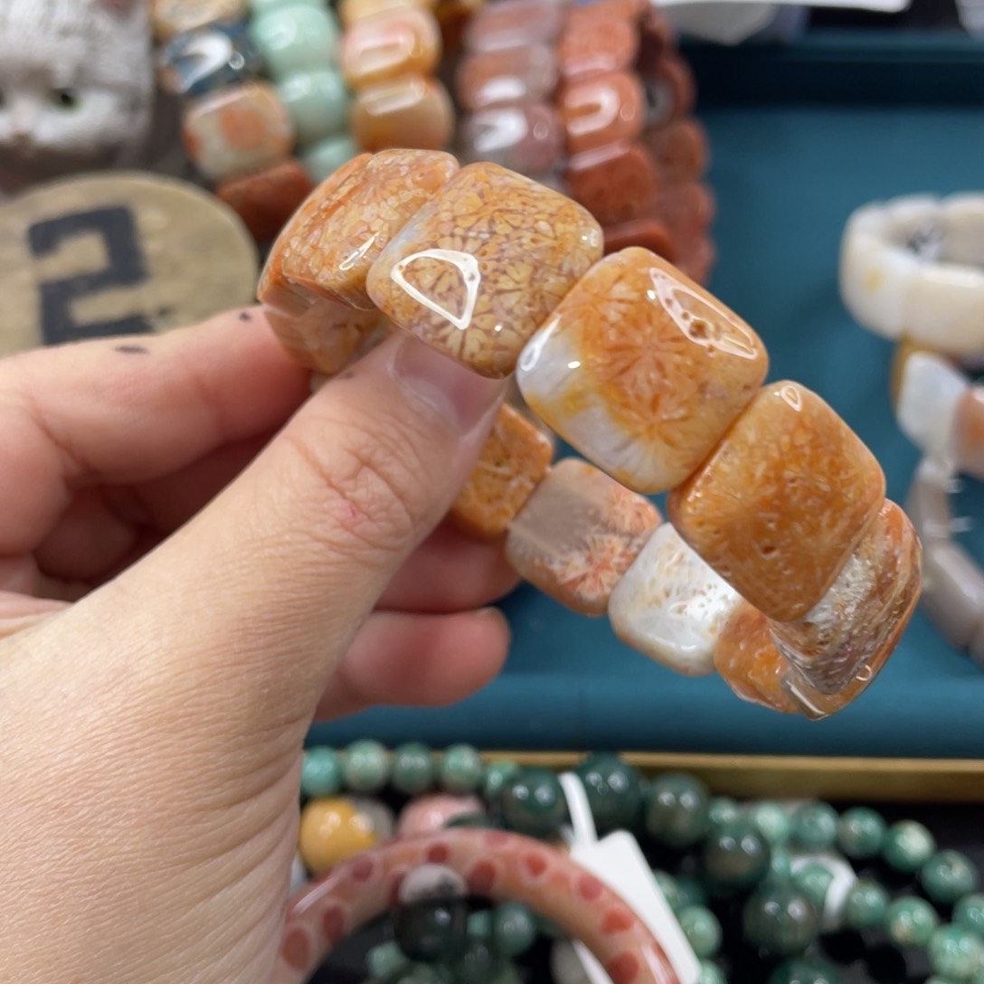 未镶嵌手镯硅化玉