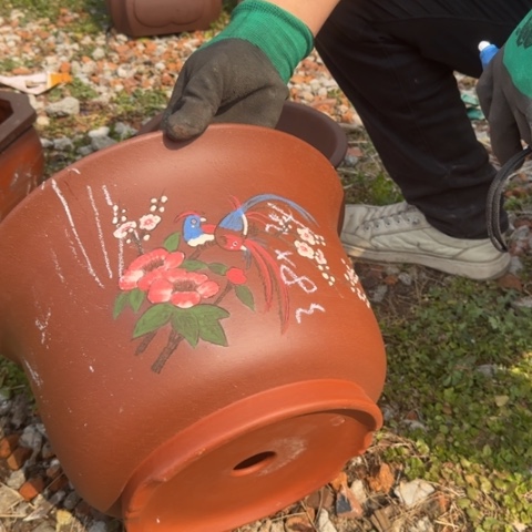 紫砂花盆紫砂花盆花盆景盆栽瑕疵