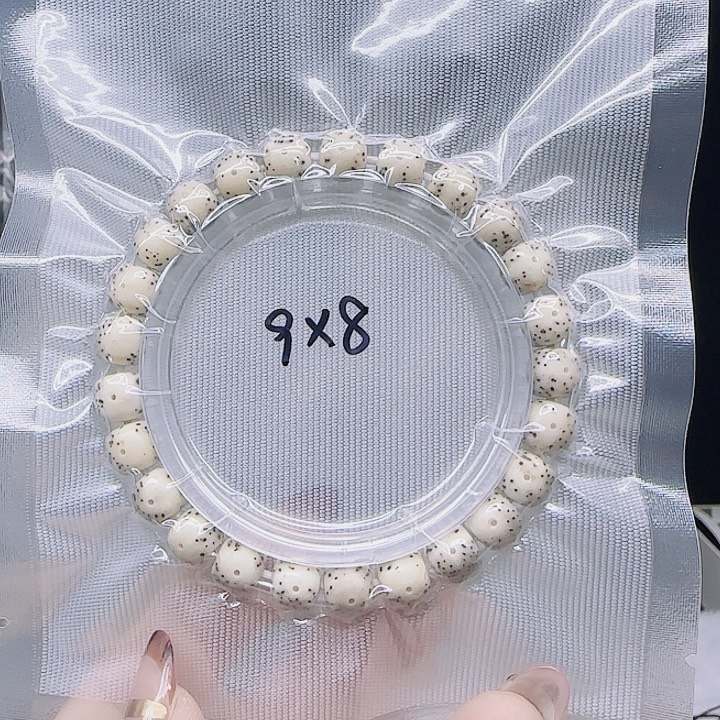 星月菩提吊坠9.8骨瓷白月侧留白