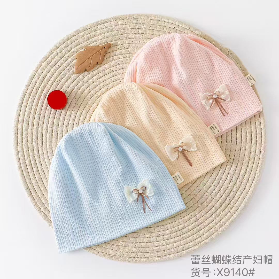 产妇防风吸汗月子帽柔软纯棉