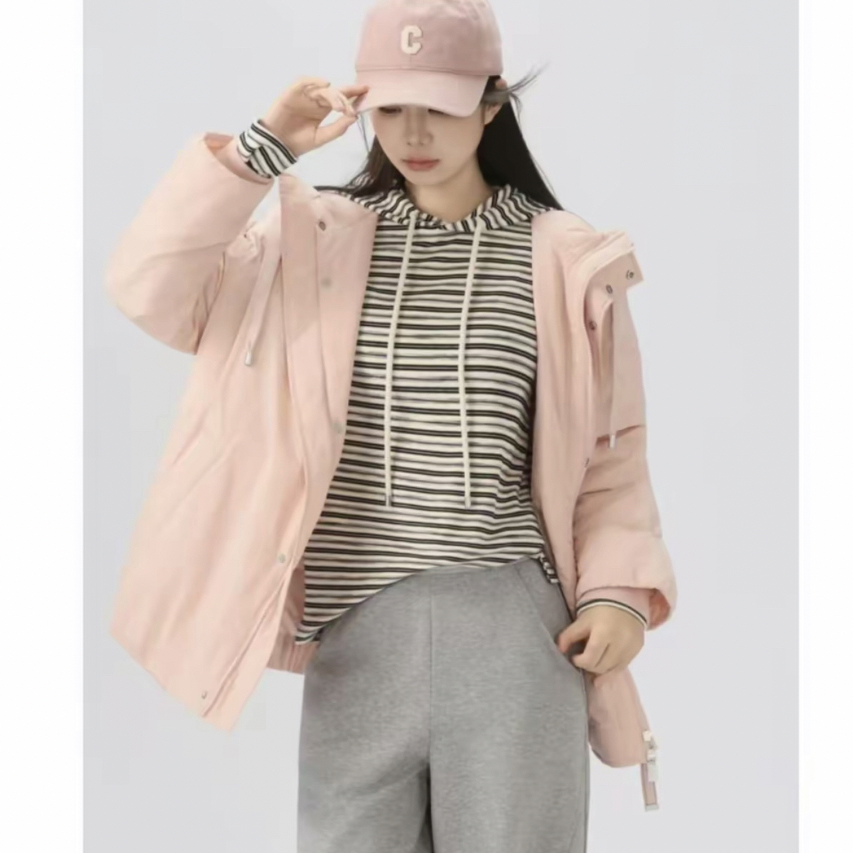 GIRDEAR/哥弟秋冬新款时尚舒适休闲新雪丽保暖连帽棉服外套140052