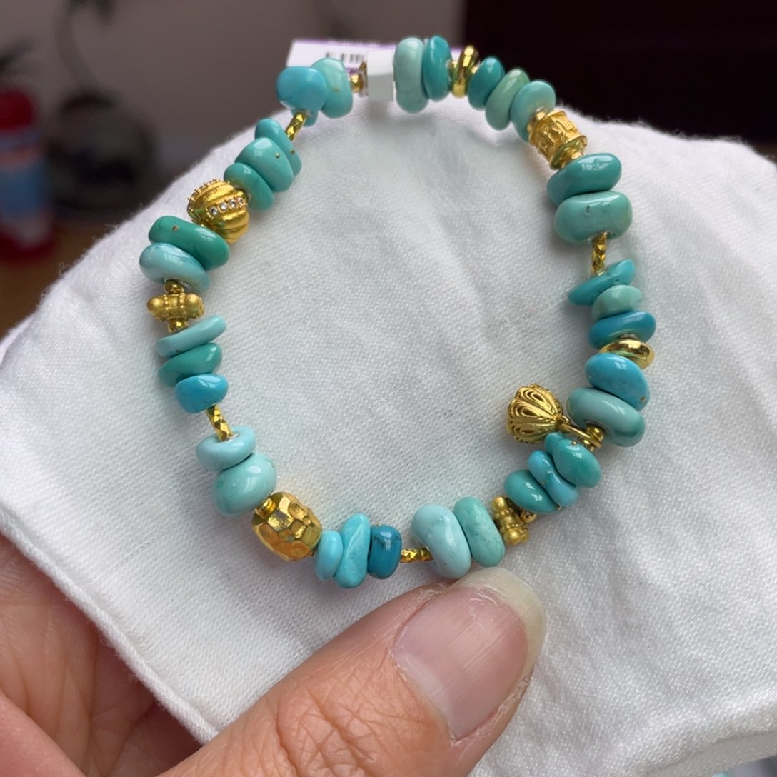 绿松石手链银S925镶嵌