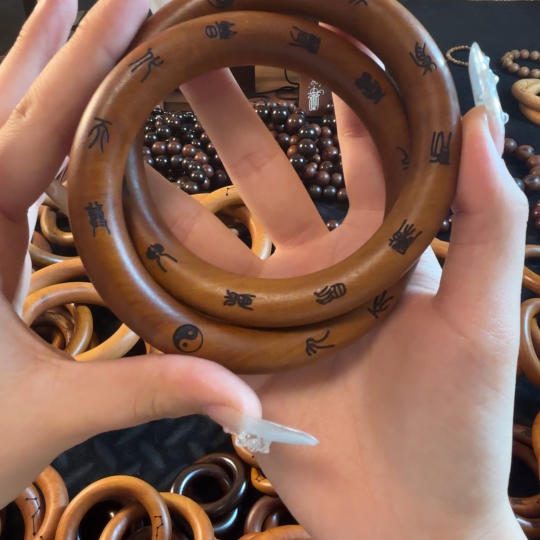 枣木◆****人雷击枣木乾坤圈70一物一拍