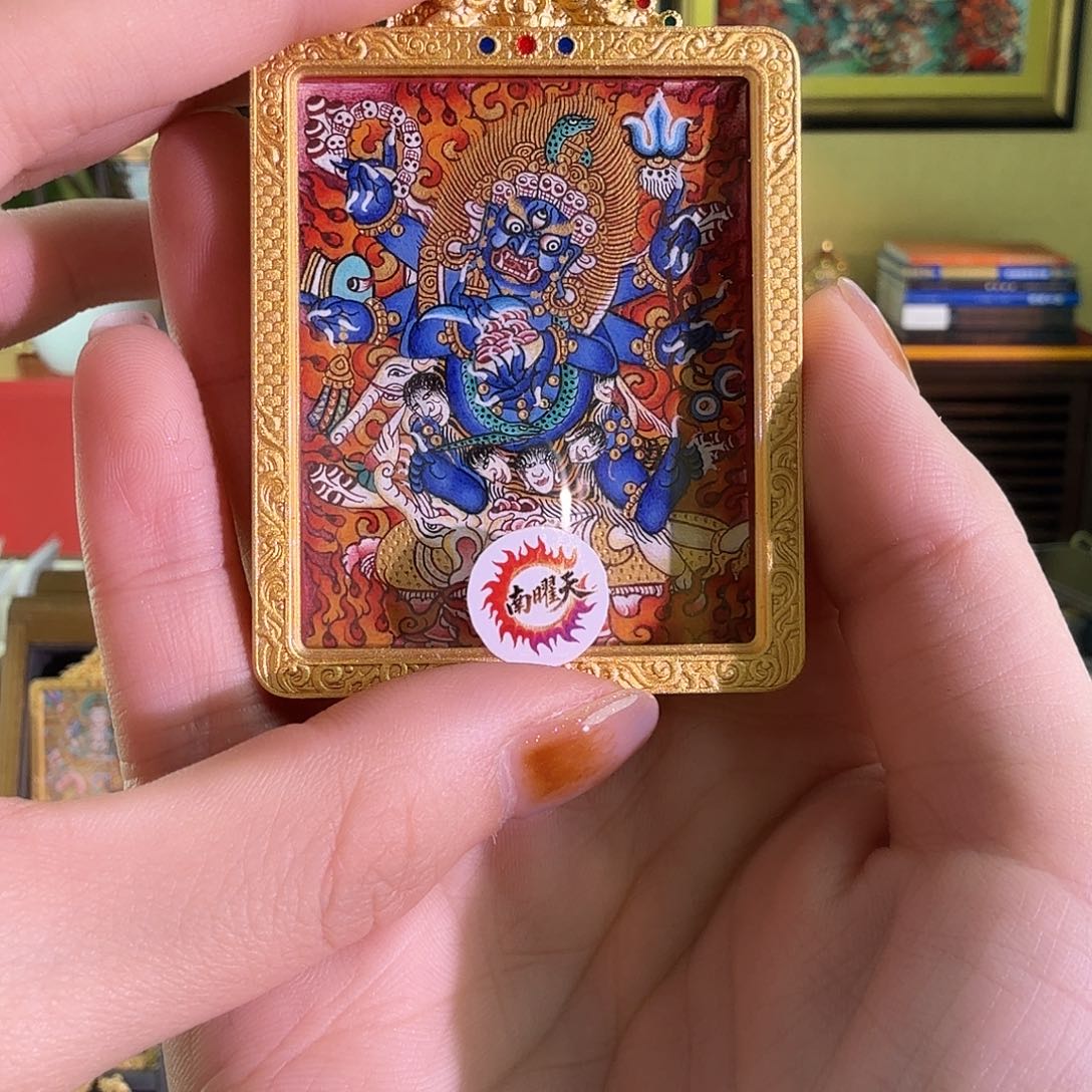 吊坠巴太老师纯手绘大黑天