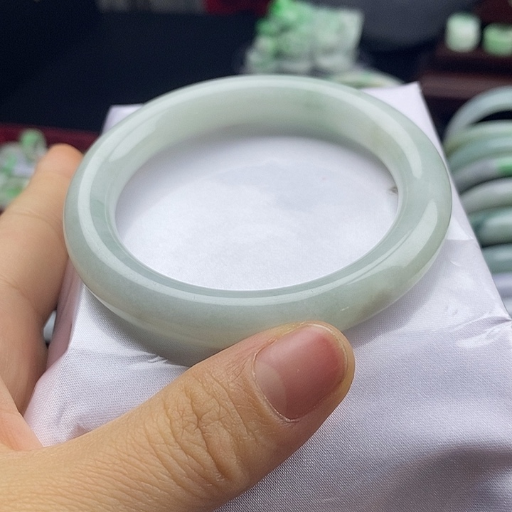 未镶嵌手链翡翠57胖圆条