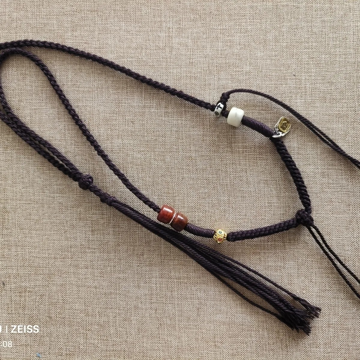 纯手工编织吊坠绳挂绳男女藏式民族风精工编织绳可调节荏苒咖啡