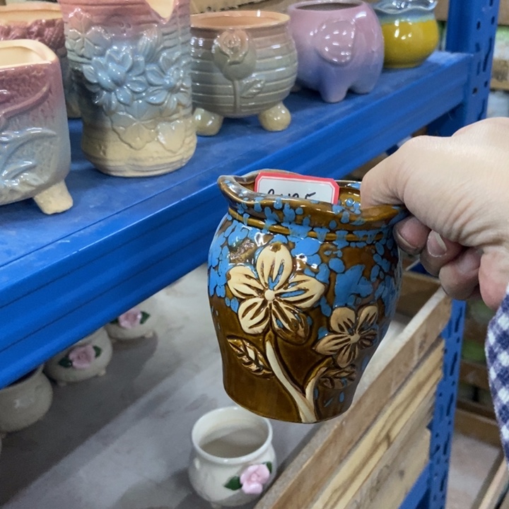 陶瓷花盆单场满9.9发9*10.5