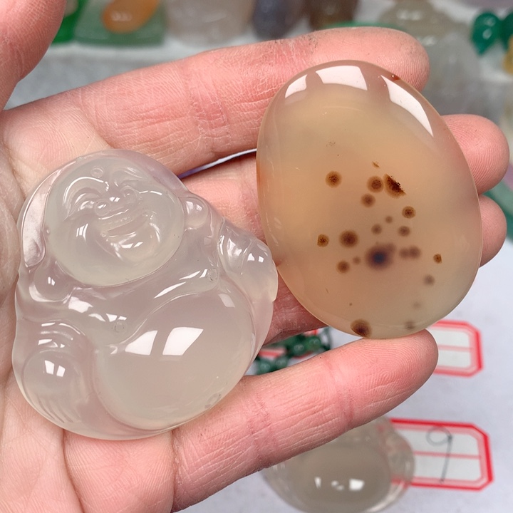 玛瑙/玉髓颈饰未镶嵌小*包