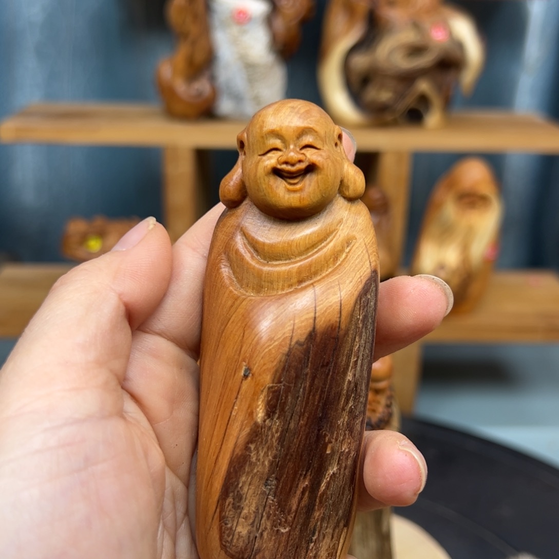 木崖柏木摆件手把件