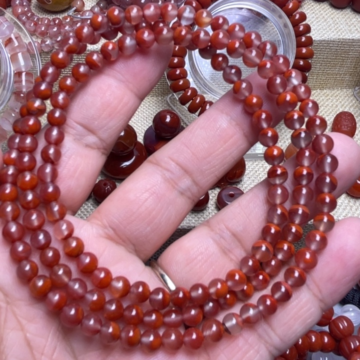 南红玛瑙未镶嵌手链聚宝盆5 M +