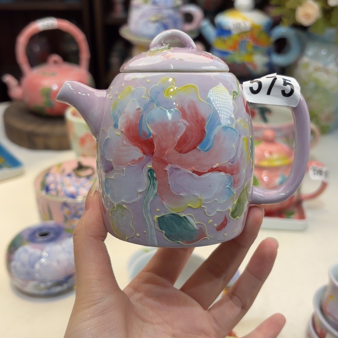 景德镇手绘高温釉下彩陶瓷茶具