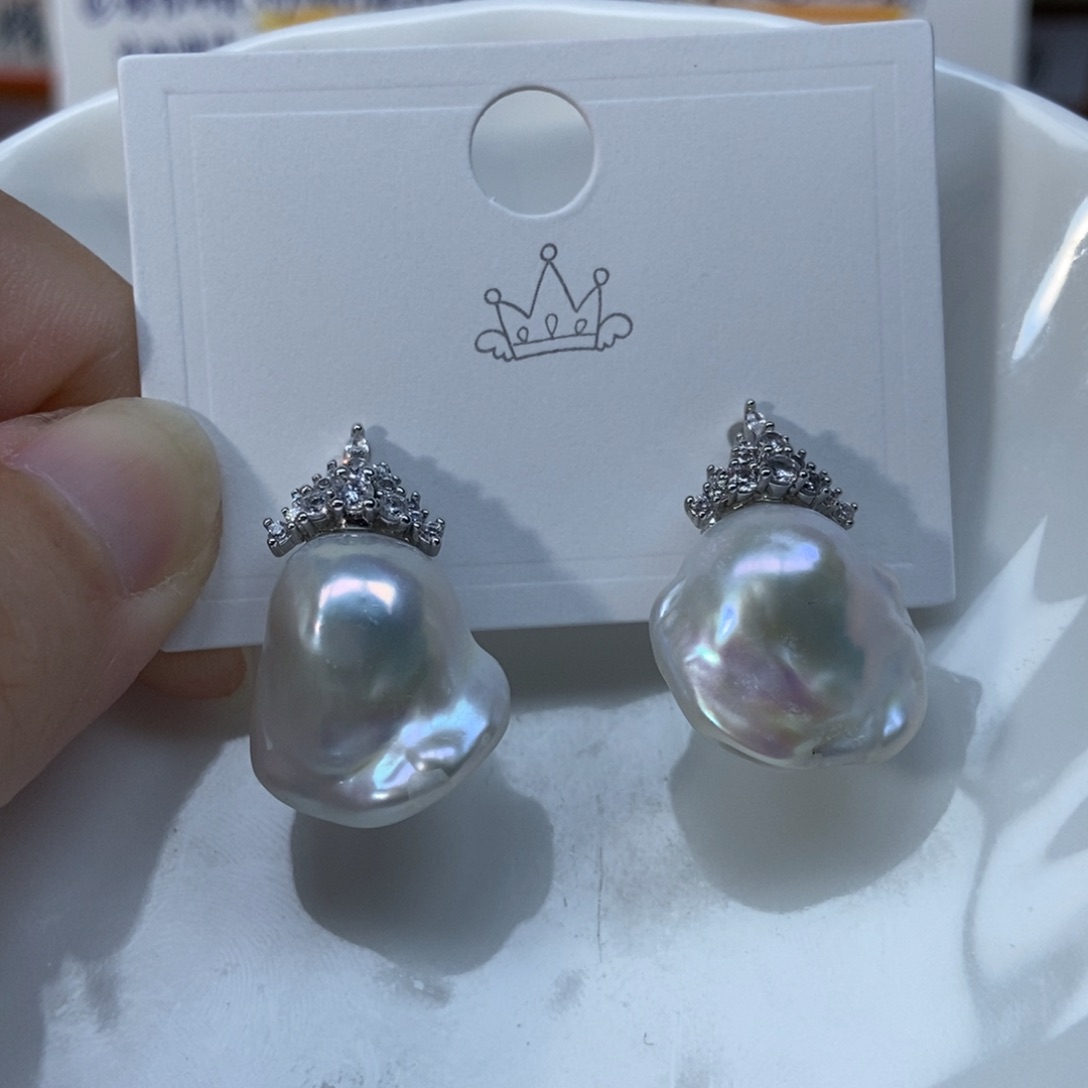 淡水珍珠耳环合金特价473