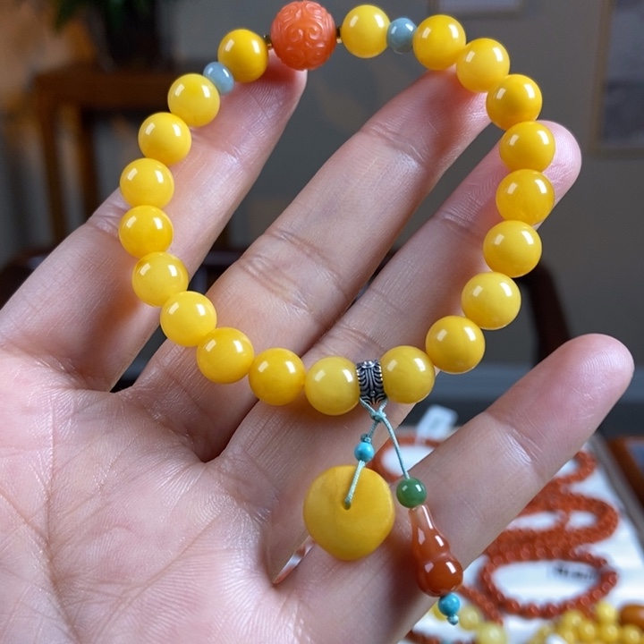 琥珀手链未镶嵌蜜蜡手串8