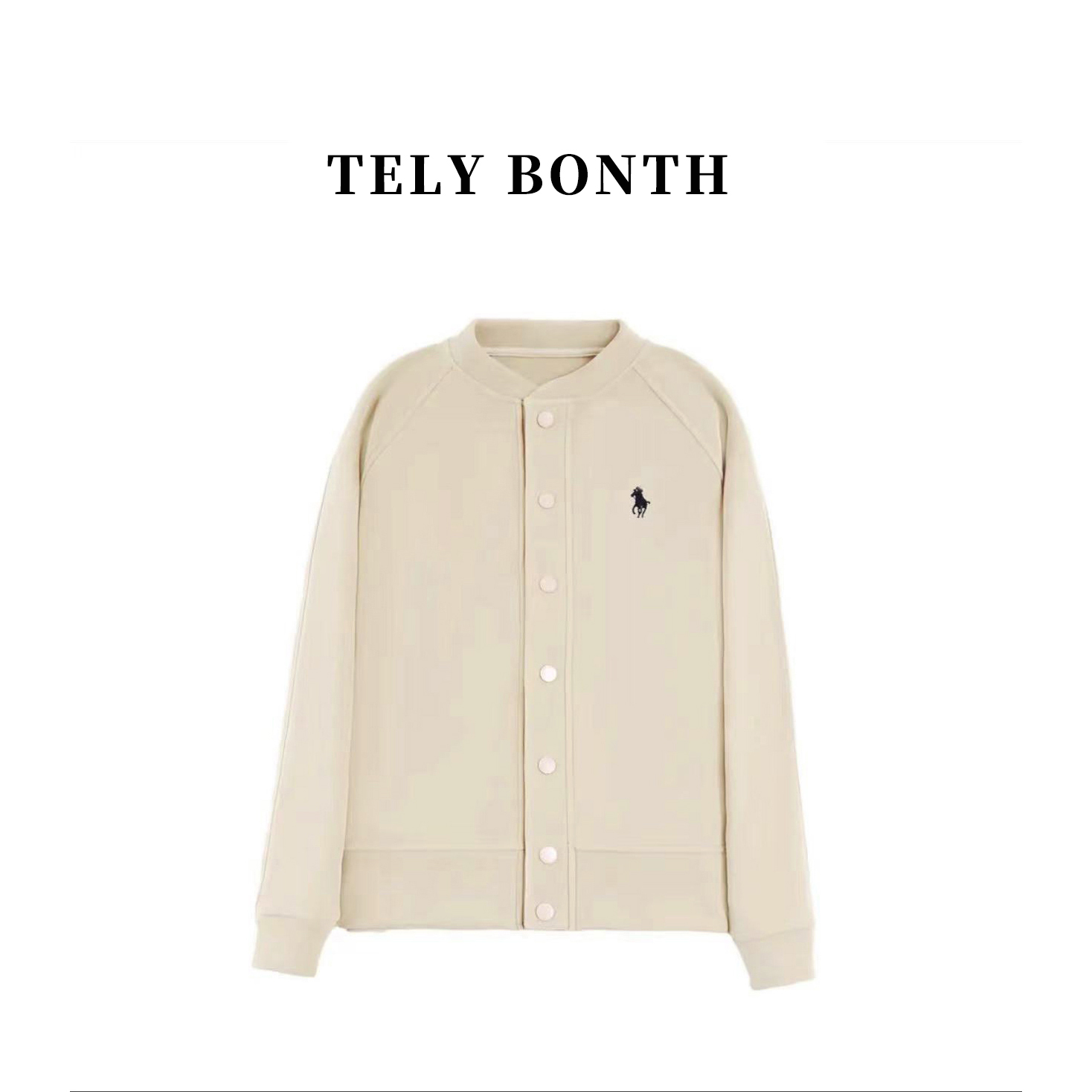 DUCHUSINO 女款刺绣小马插肩防风棒球服外套