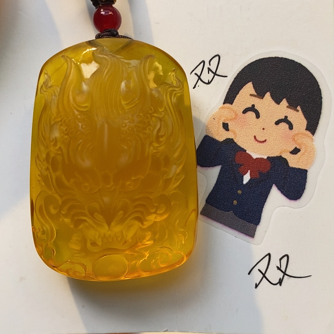 未镶嵌定制琥珀雕刻 龙