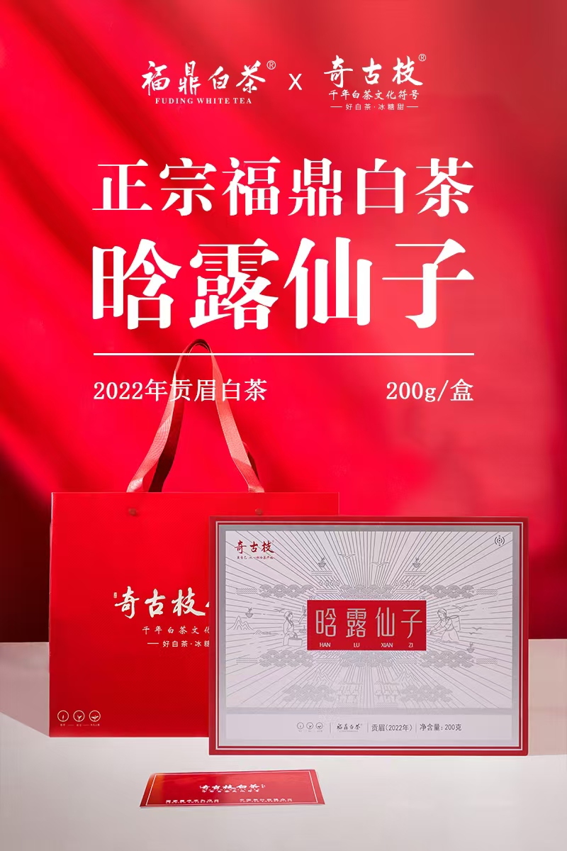 奇古枝福鼎白茶2022年贡眉晗露仙子礼盒装