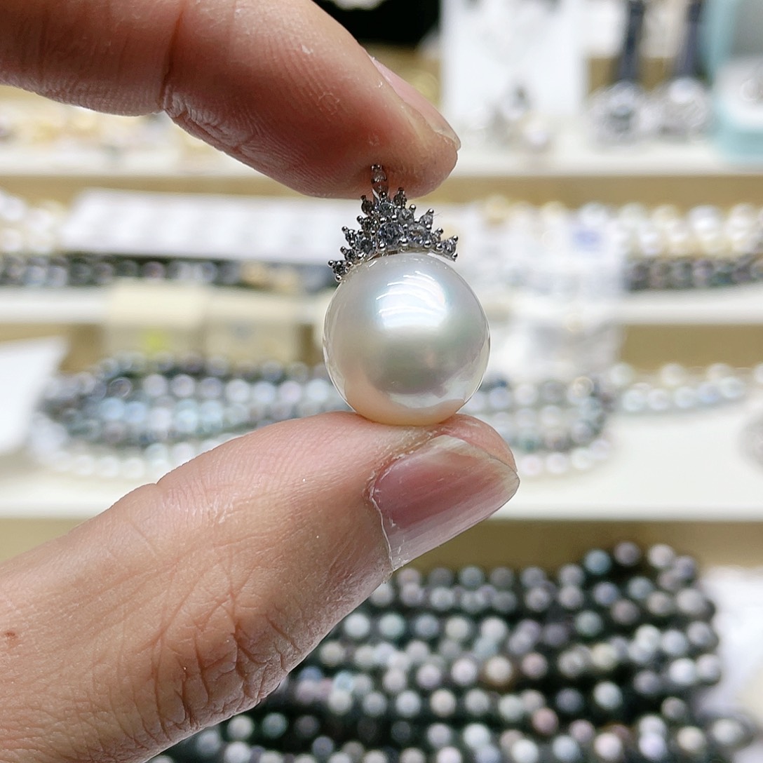 海水珍珠颈饰银S925镶嵌