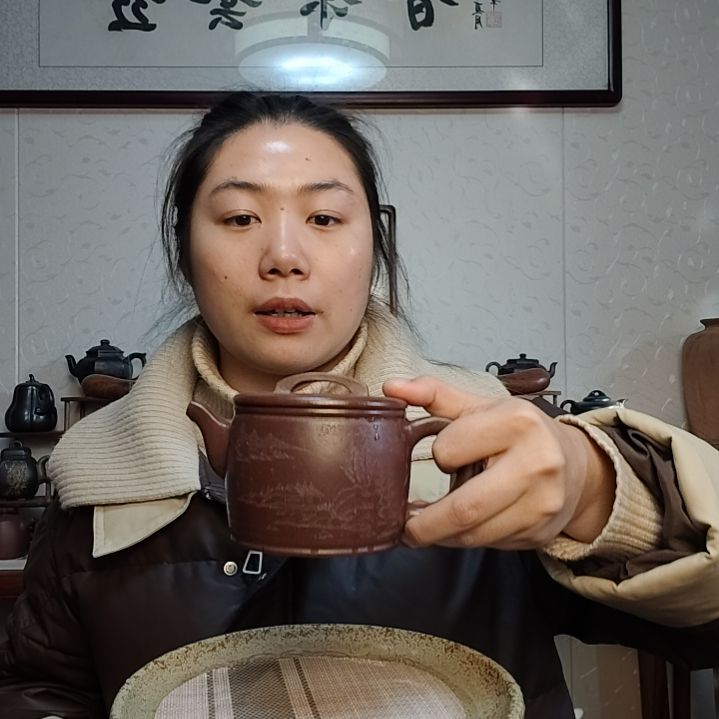 茶壶朱泥石红汉瓦360毫升