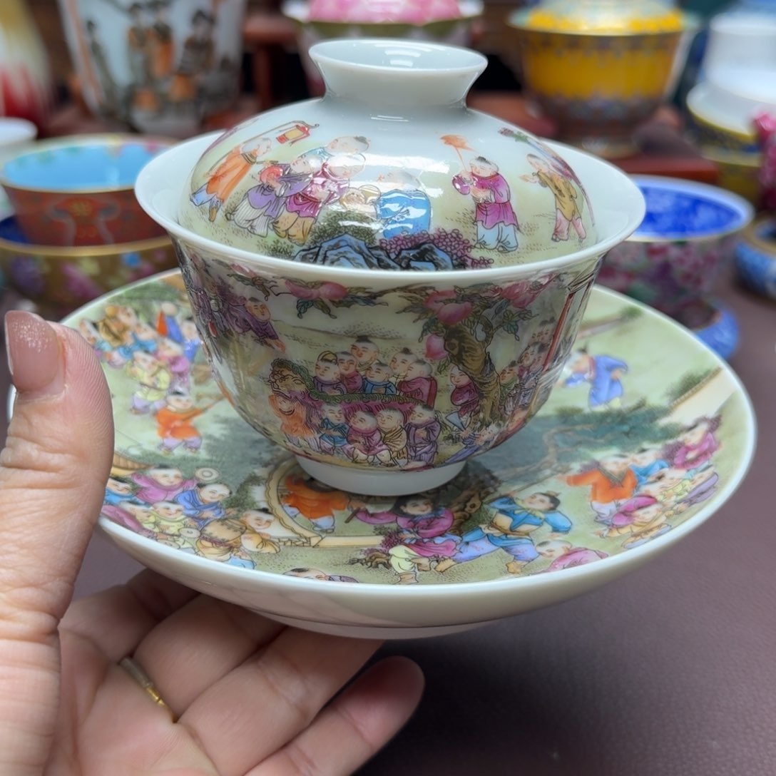 瓷片景德镇仿古手工制作精品展示