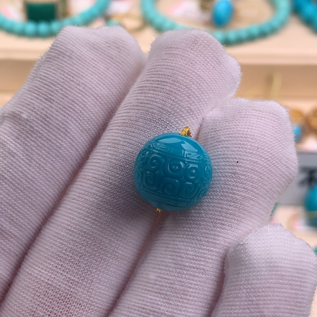 绿松石珠宝奇石未镶嵌阿*12.7