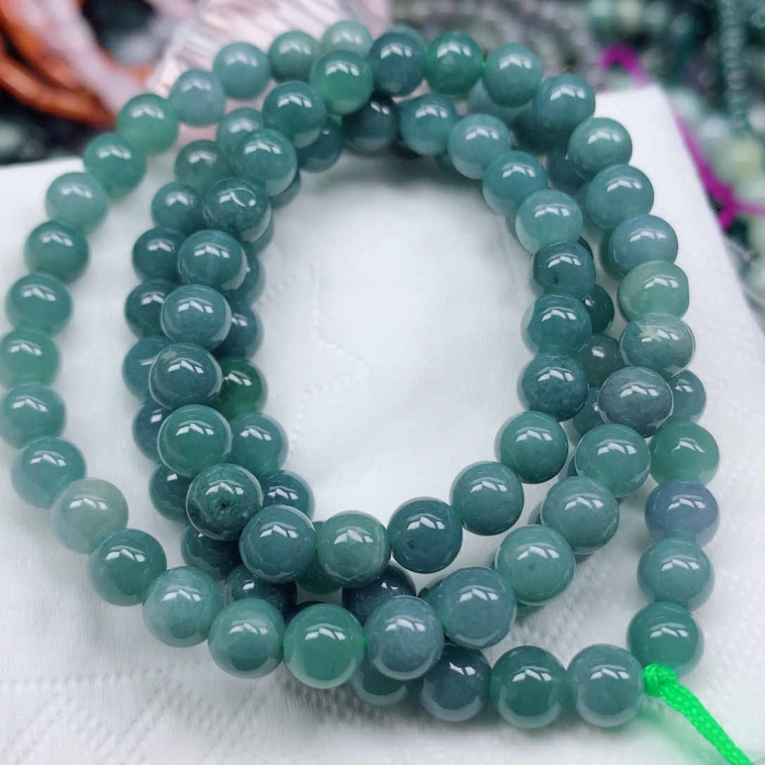 翡翠未镶嵌颈饰珠子3