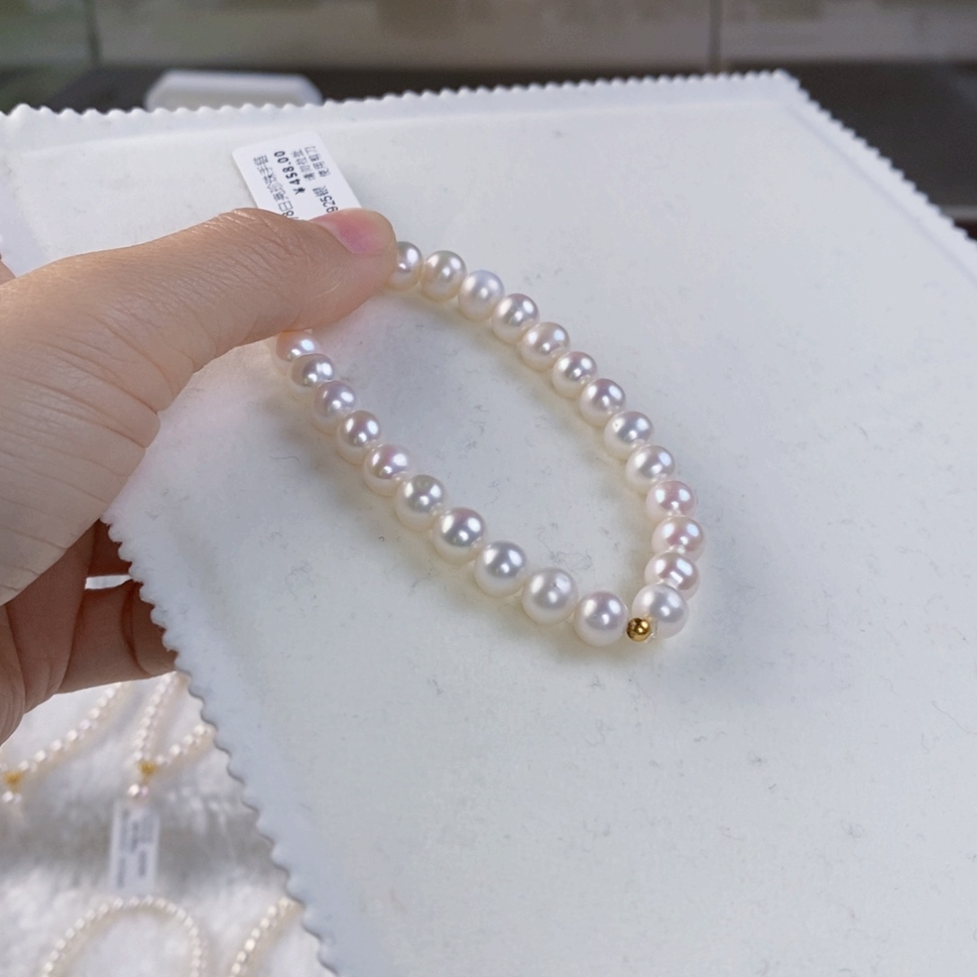 淡水珍珠手绳银S925镶嵌