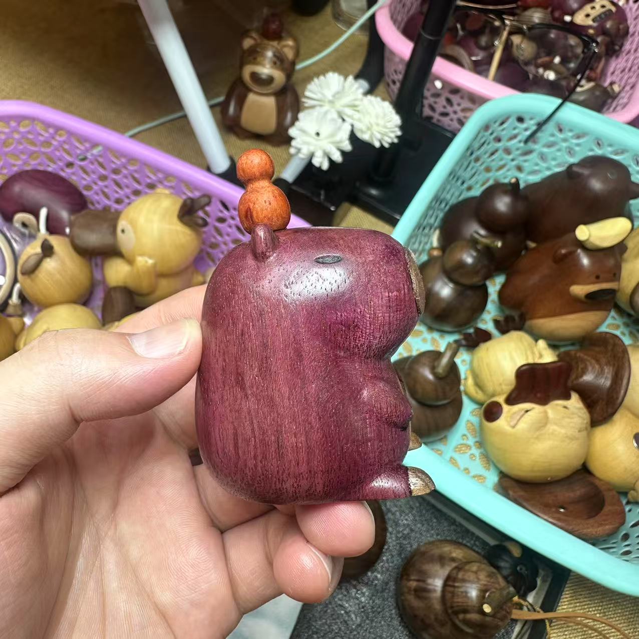 全品紫色卡皮巴拉摆件