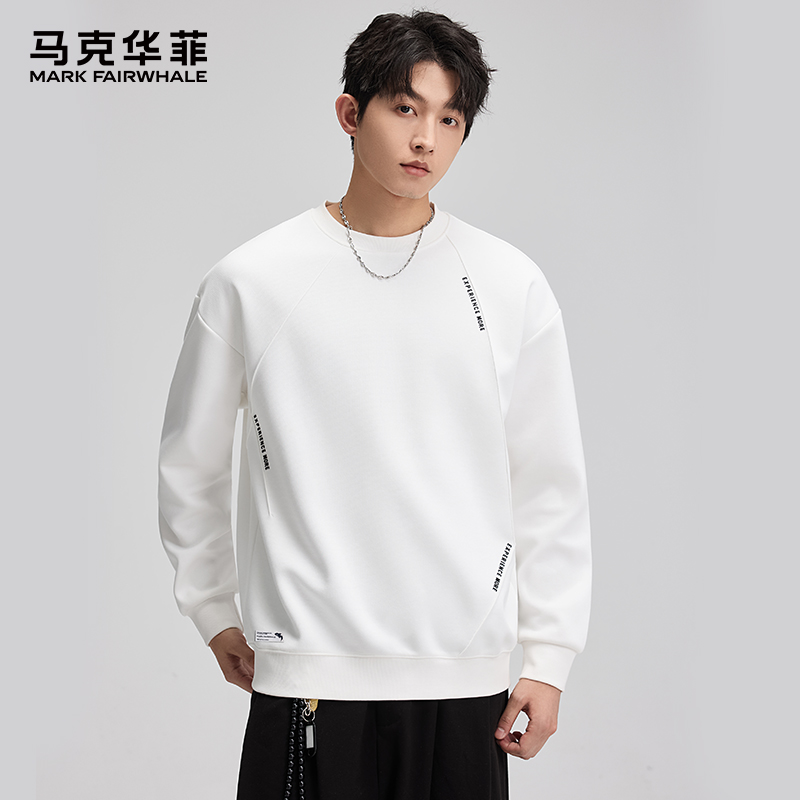 MARK FAIRWHALE/马克华菲潮牌圆领卫衣男款春秋休闲长袖百搭上衣
