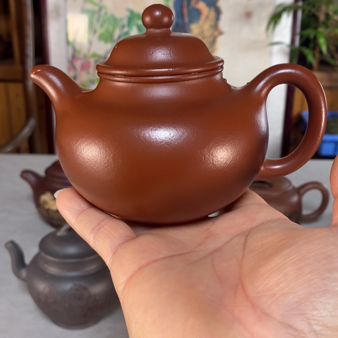 紫砂茶壶大红袍莲子