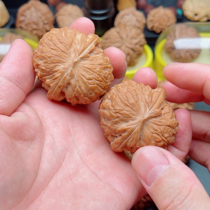 吊坠文玩核桃红方印狮子头44×45×34