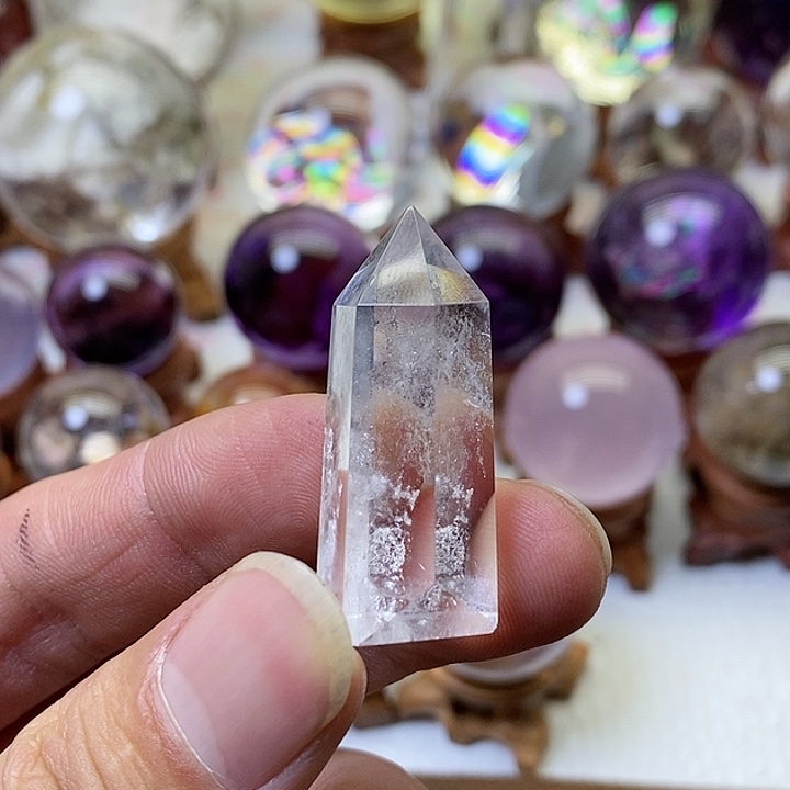 水晶白水晶柱子未镶嵌