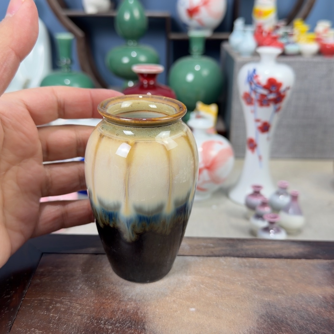 陶瓷手工小花器摆件