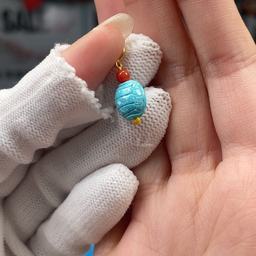 绿松石未镶嵌挂件