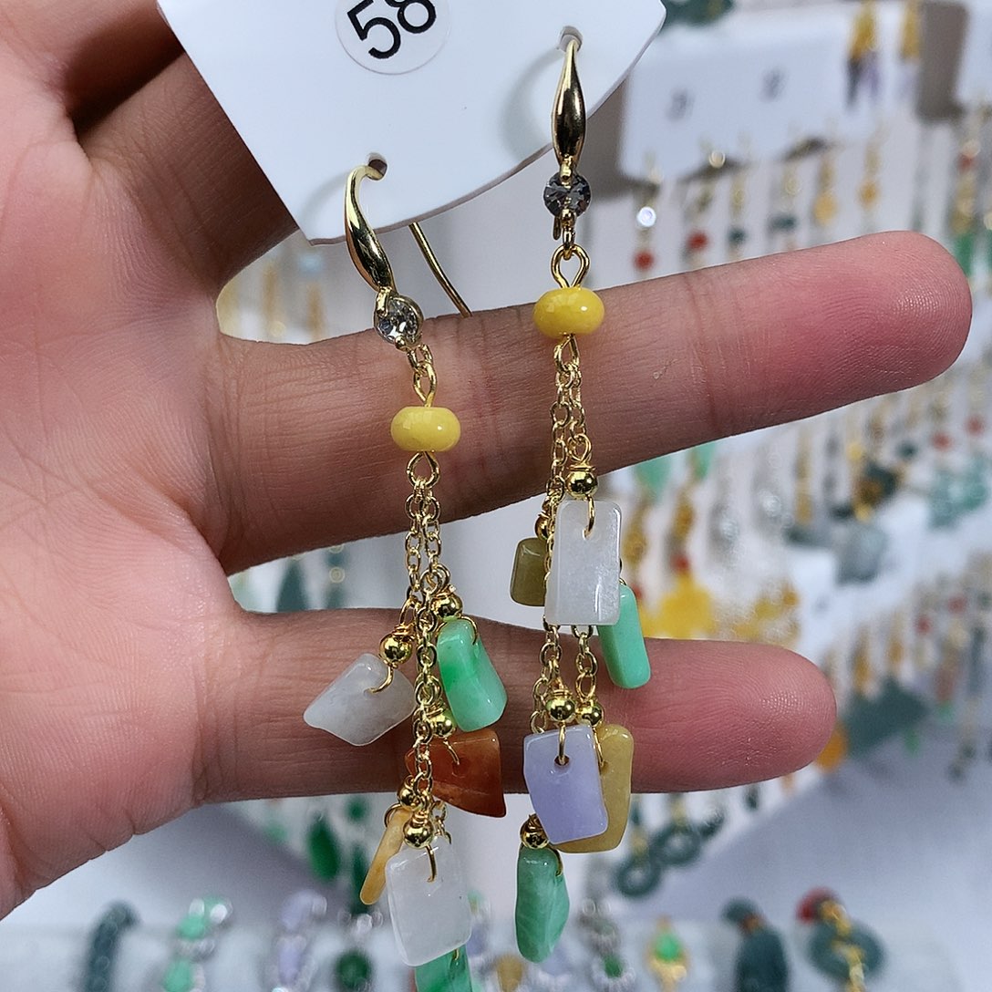 翡翠未镶嵌耳饰58
