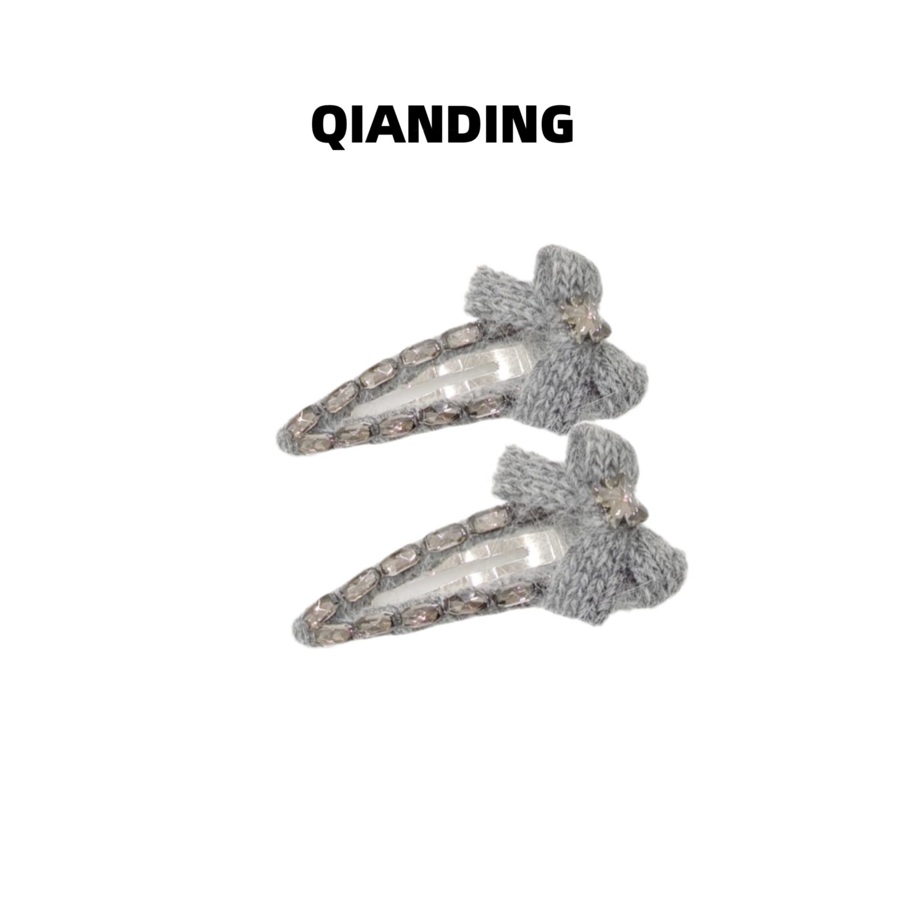 【QIANDING】【蝴蝶柔钻发夹】镶钻千金感时尚百搭发夹F450