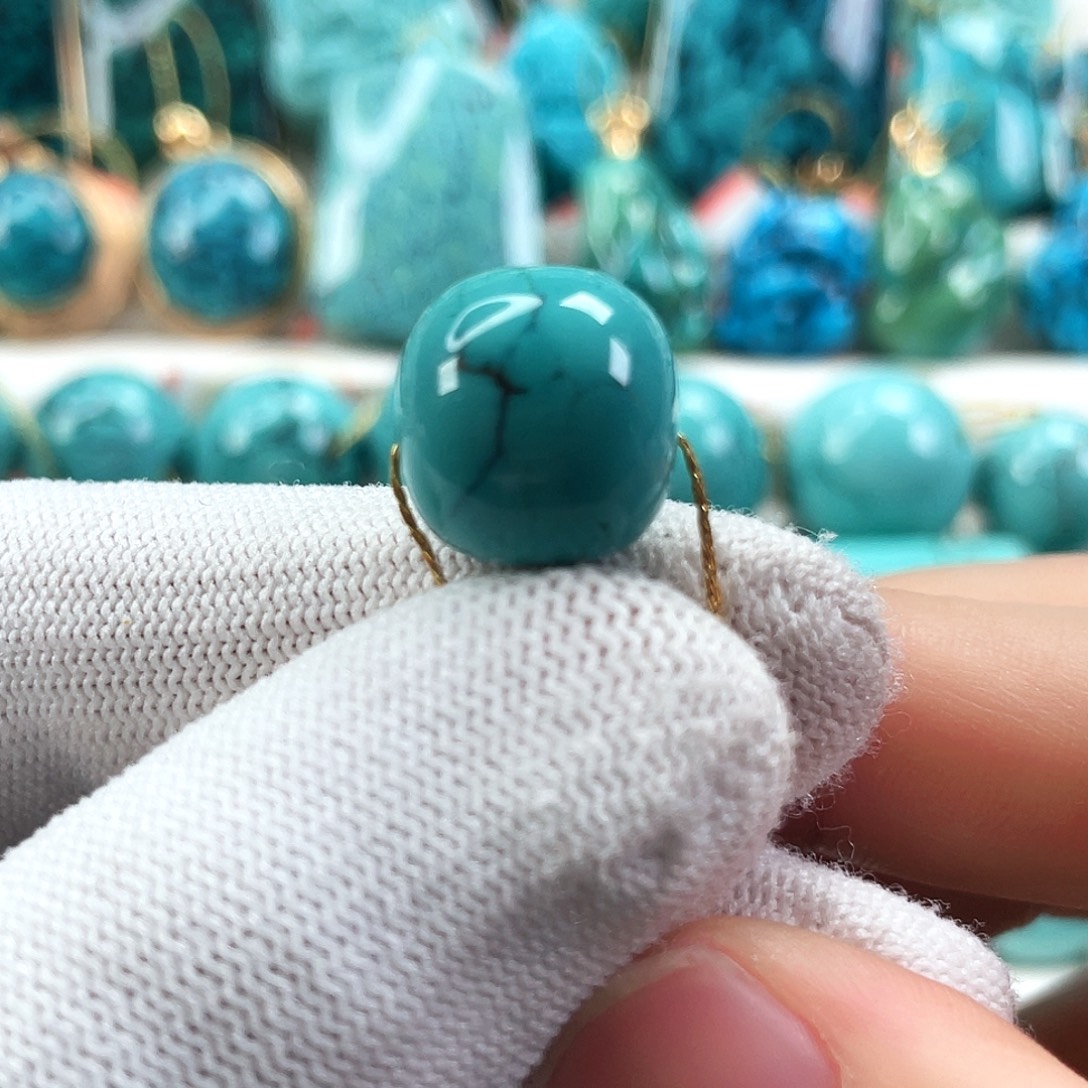 绿松石未镶嵌车挂直径14