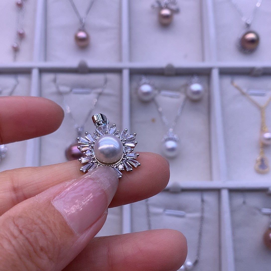 淡水珍珠耳饰合金