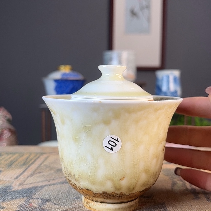 摆件景德柴烧茶杯多人