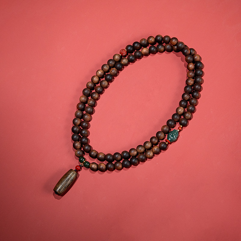 沉香【文文专属】“天珠款”越南芽庄留疤老料沉水白奇88颗1.0ESCX609